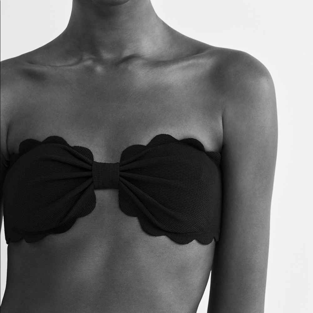 Marysia strapless scalloped swimsuit top
